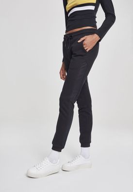 Urban Classics Damen Hose Ladies Tech Mesh Side Stripe Sweatpants Black