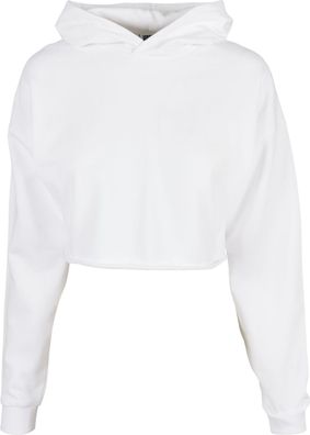 Urban Classics Damen Sweatshirt Ladies Oversized Cropped Hoody White