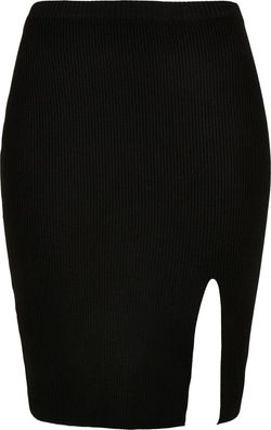 Urban Classics Damen Ladies Rib Knit Skirt Black