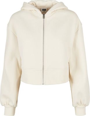 Urban Classics Damen Ladies Short Oversized Zip Jacket Whitesand