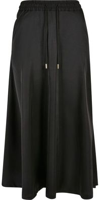 Urban Classics Damen Ladies Satin Midi Skirt Black
