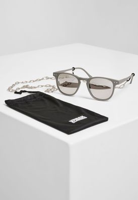 Urban Classics Sonnenbrille Sunglasses Arthur with Chain grey/ silver