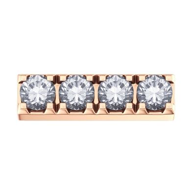 Frau Oro – DCHF4125 – Klemmenelement AUS Roségold MIT 4 Weissen Diamanten