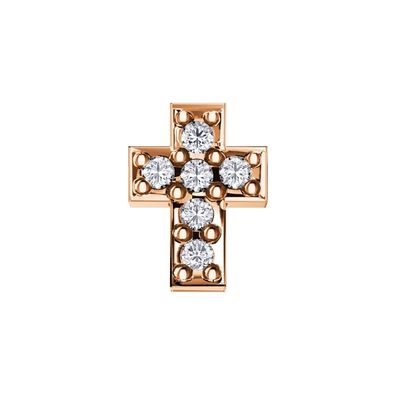 Frau Oro – DCHF6556 – Einzelnes Kreuzelement AUS Rosegold UND Diamanten