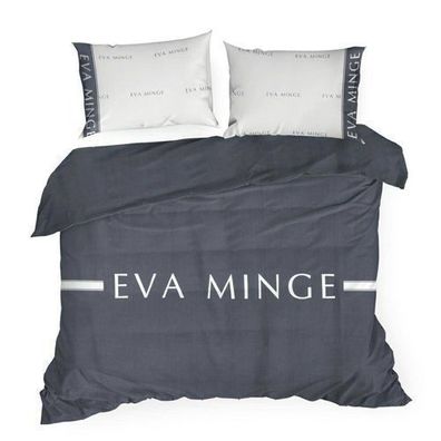 Bettwäsche Kissenbezug Bettbezug Bettwaren Set Eva Minge 200 x 220cm grau Deko Modern