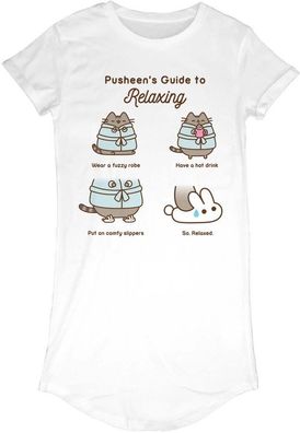 Pusheen - Guide To Relaxing Damen Kleid White