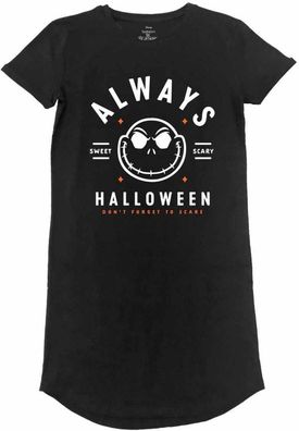 Nightmare Before Christmas - Always Halloween (T-Shirt Dress) Damen Kleid Black
