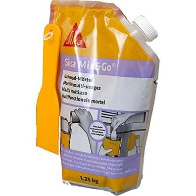 Sika Mix&Go Reparaturmörtel Grau 1,25kg gebrauchsfertig