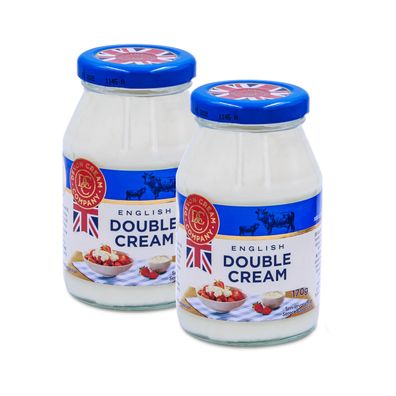 Food-United CREME DOUBLE 6x170g im Glass english devon double-Cream Schlagcreme & ...