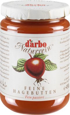 Food-United DARBO Konfitüre Extra Naturrein Hagenbuttenkonfitüre 6x 450 Glas