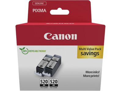CANON PGI-520 PGBK Patronen schwarz Doppelpack PIXMA IP4600 MP540, 2932B019