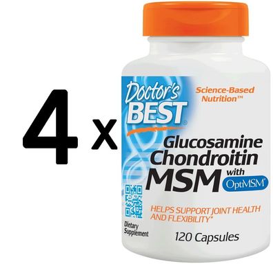 4 x Glucosamine, Chondroitin with MSM - 120 caps