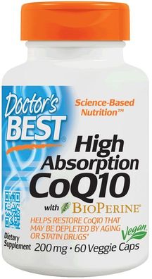 High Absorption CoQ10 with BioPerine, 200mg - 60 vcaps