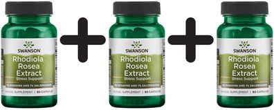 3 x Rhodiola Rosea Extract - 60 caps