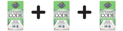 3 x Vitamin Code RAW B-Complex - 60 vcaps