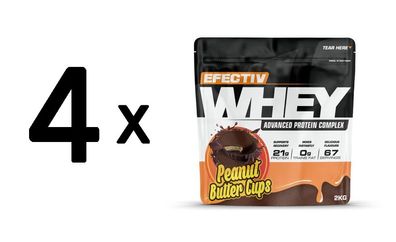 4 x Whey Protein, Peanut Butter Cups - 2000g