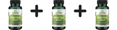 3 x Wild Yam Root - 100 caps