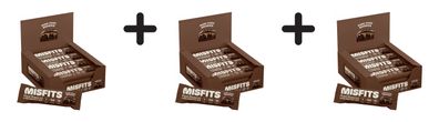 3 x Misfits Vegan Protein Bar (12x45g) Dark Choc Brownie
