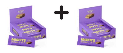 2 x Misfits Vegan Protein Wafers (12x37g) Chocolate Caramel
