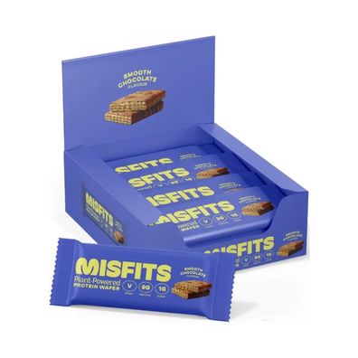 Misfits Vegan Protein Wafers (12x37g) Smooth Chocolate