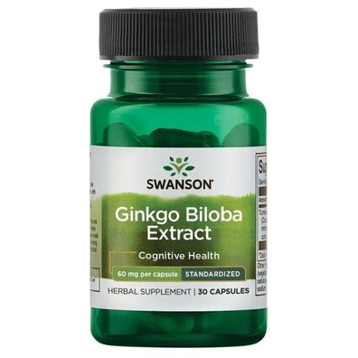 Ginkgo Biloba Extract 24%, 60mg - 30 caps