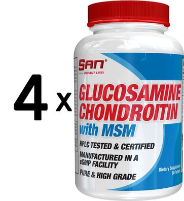 4 x Glucosamine Chondroitin - 90 tabs
