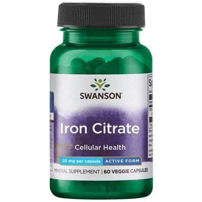 Iron Citrate, 25mg - 60 vcaps