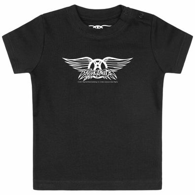 Aerosmith (Logo Wings) Baby T-Shirt 100% Bio Baumwolle Organic 100% offizielles Merch