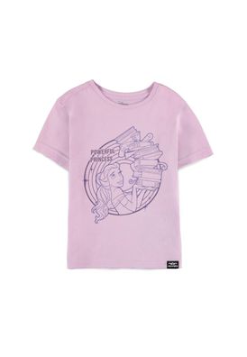 Disney Fearless Princess (Kids) - Belle Girls Short Sleeved T-Shirt Purple