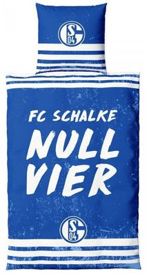 FC Schalke 04 S04 Bettwäsche Nullvier Fussball Blau