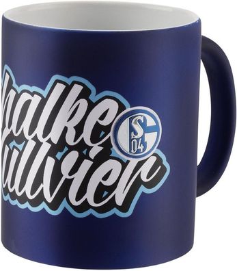 FC Schalke 04 S04 Kaffeebecher Rubber Fussball Blau