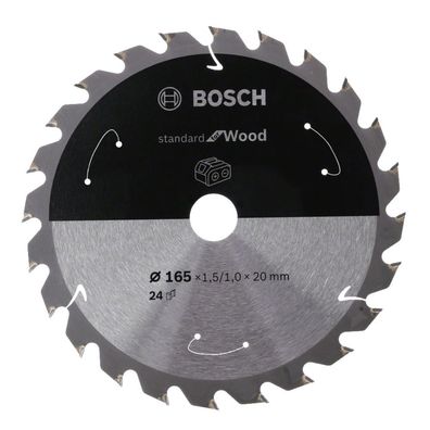 Bosch
Kreissägeblatt Standard for Wood, 165x1.5/1x15.875, 24 Zähne