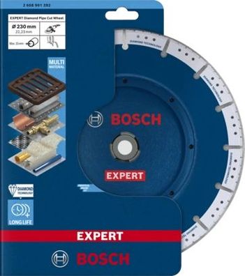 Bosch
EXPERT Diamond Pipe Cut Wheel 230 mm
