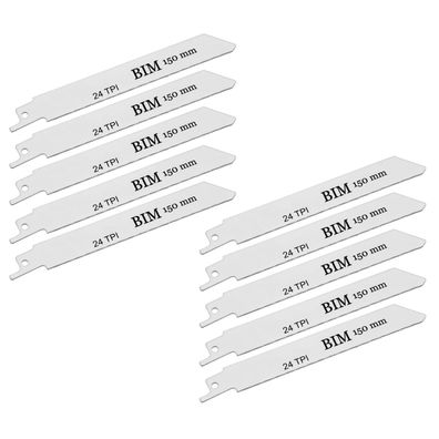 10x Bi-Metall Säbelsägeblätter Metall Kunststoff 150mm Säbelsägen Sägeblätter