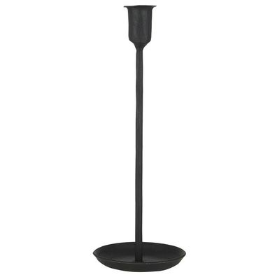 Kerzenhalter Shelton schwarz aus Metall H28,5cm schlichter Kerzenleuchter Landha