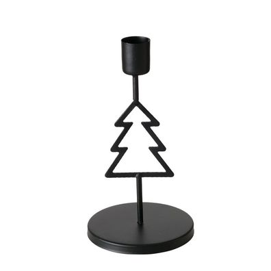 Kerzenleuchter NORGA schwarz aus Metall Kerzenhalter Weihnachten - TANNE