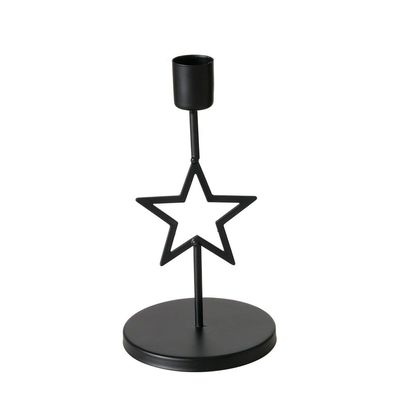 Kerzenleuchter NORGA schwarz aus Metall Kerzenhalter Weihnachten - STERN