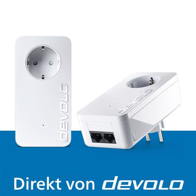 devolo dLAN 550 duo+ Starter Kit Powerline Internet Verstärker 2x Adapter