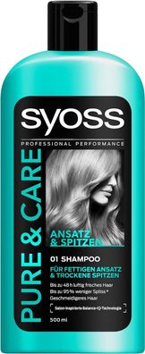 Syoss 01 Shampoo Pure und Care Ansatz & Spitzen 500 ml