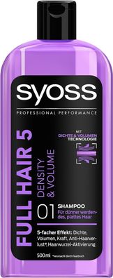 Syoss Shampoo Full Hair 5 Dichte & Volumen Shampoo 500 ml
