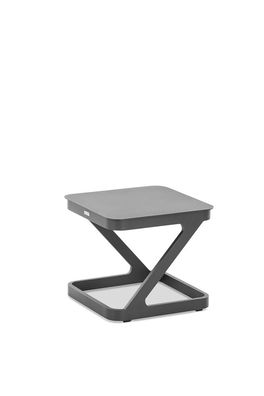 Gartentisch Quattrox 52x52 cm Tischplatte und Gestell aus Aluminium in Anthrazit