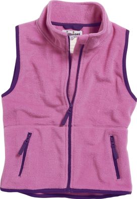 Playshoes Kinder Fleece-Weste farbig abgesetzt pink