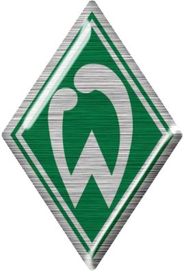 SV Werder Bremen Sticker Raute 3D Fussball Grün