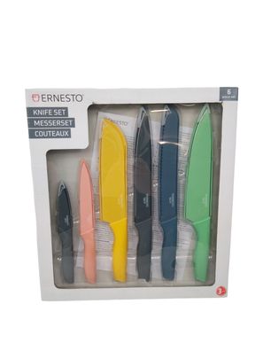 Ernesto Messerset, mit antihaftbeschichtet Klingen, 6-teilig bunt Küchenmesser