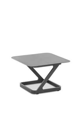 Gartentisch Quattrox 70x70 cm Tischplatte und Gestell aus Aluminium in Anthrazit