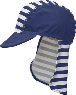 Playshoes Kinder UV-Schutz Mütze Maritim Marine/ Weiß