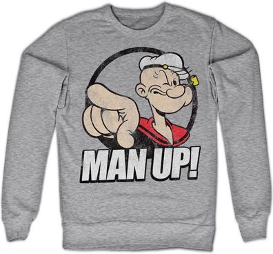 Popeye Man Up! Sweatshirt Heather-Grey