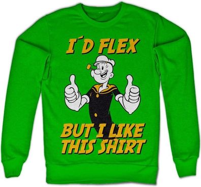 Popeye I'd Flex Sweatshirt Green