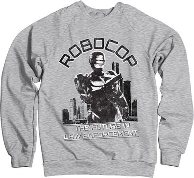 Robocop The Future In Law Emforcement Sweatshirt Heather-Grey