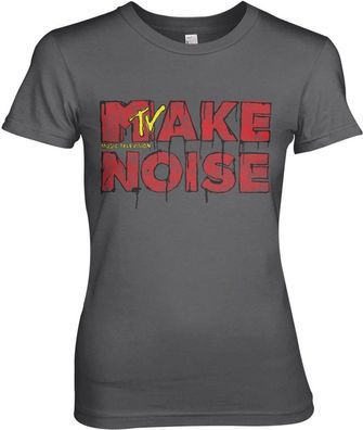 Make Noise MTV Girly Tee Damen T-Shirt Dark-Grey